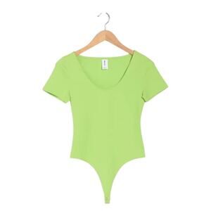 Abound Scoop Neck Short Sleeve Bodysuit Green Opal Size XXS NWOT